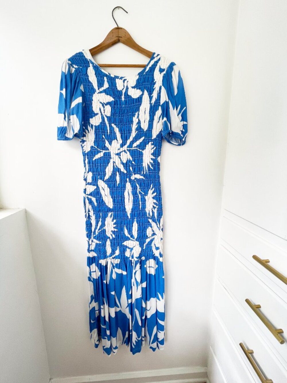 Rue Stiic Blue White Dress Size Sm